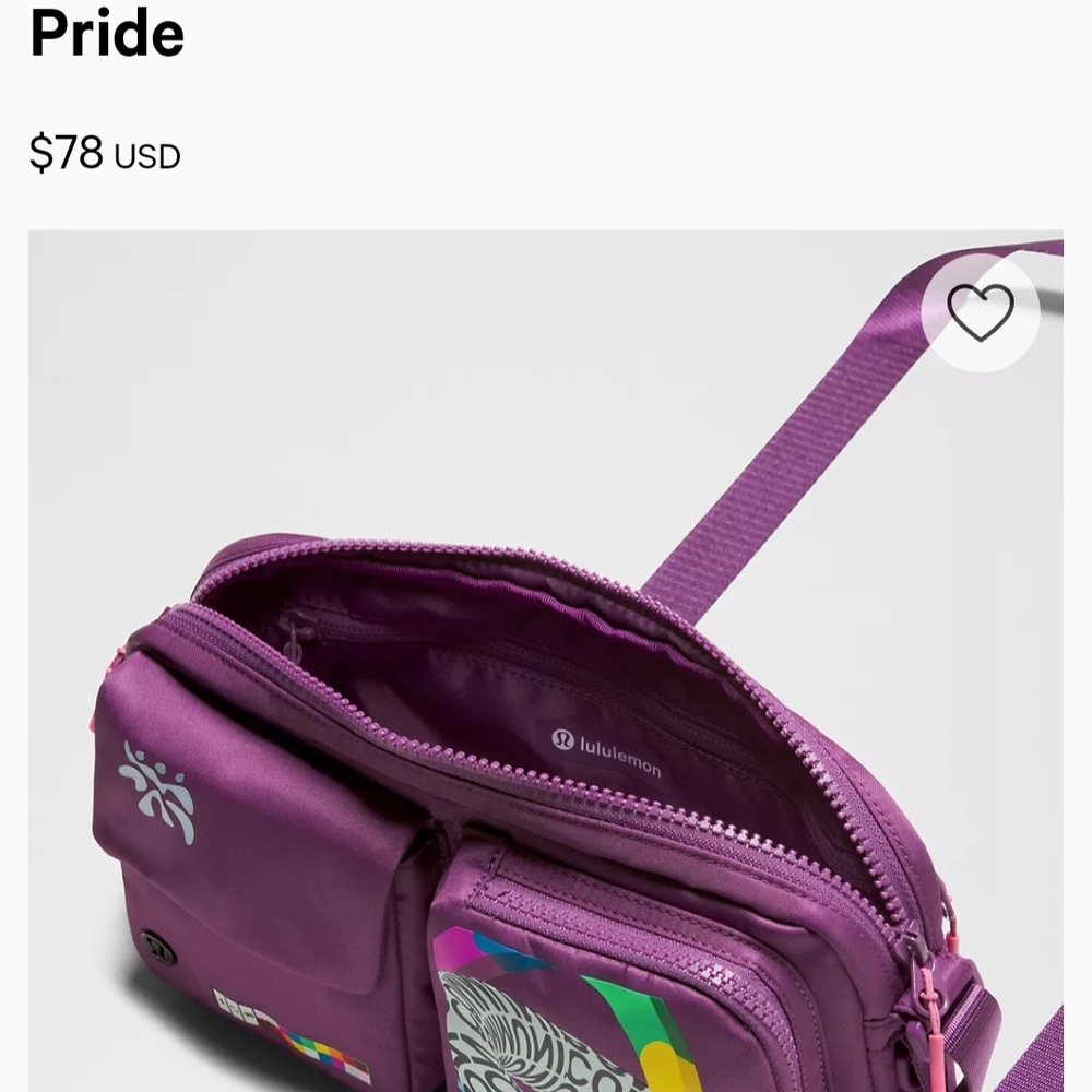Lululemon everywhere belt bag pride special Ed Purple Crossbody